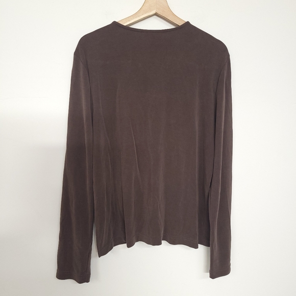 Talbots Brown coffee Long Sleeve Cropped Cardigan,Women's Size Large - Picture 7 of 11